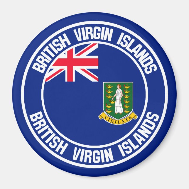 Imán El emblema de las Islas Vírgenes Británicas (Frente)
