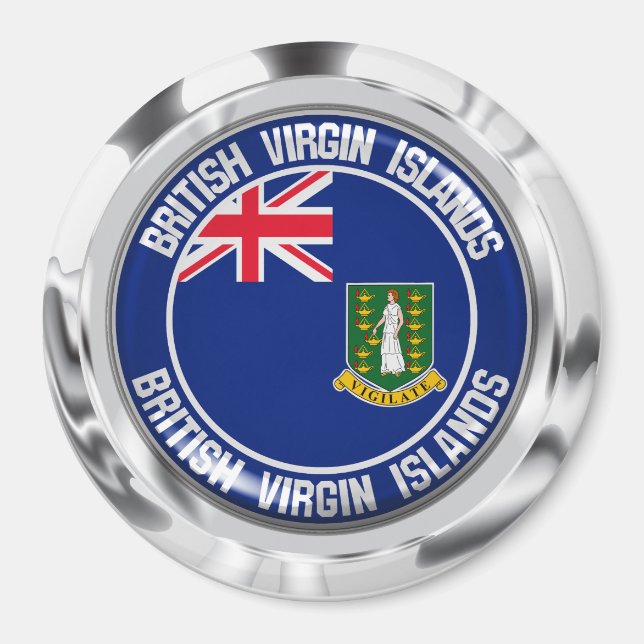 Imán El emblema de las Islas Vírgenes Británicas (Frente)