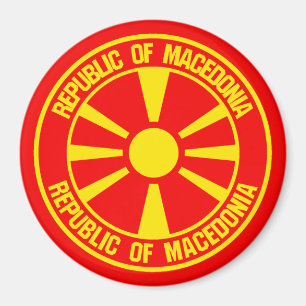Imán El emblema de Macedonia redonda