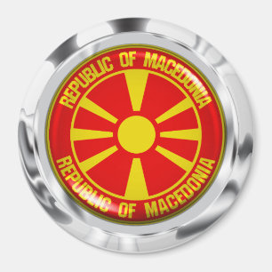 Imán El emblema de Macedonia redonda