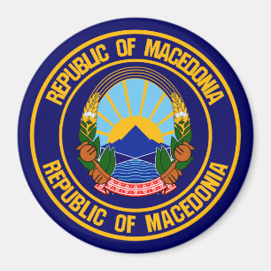 Imán El emblema de Macedonia redonda