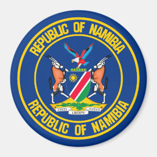 Imán El emblema de Namibia redonda