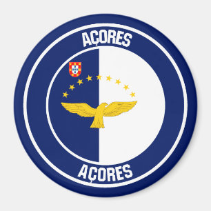 Imán El Emblema redondo de las Azores