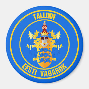 Imán El emblema redondo de Tallín