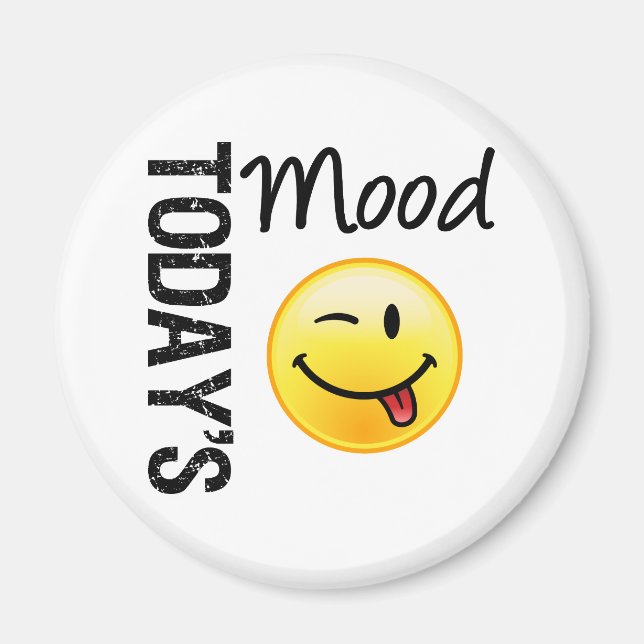 Imán El emoticono de humor de hoy juguetón (Frente)