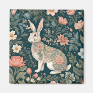 Imán El encantador conejo William Morris inspiró la flo