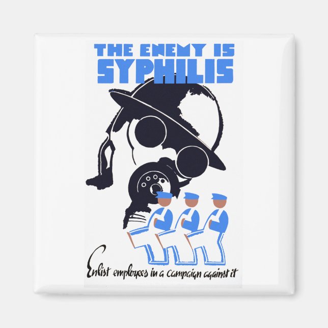 Imán El enemigo es Sífilis (Frente)