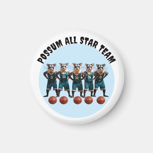 Imán El equipo de baloncesto Possum All Star (Frente)
