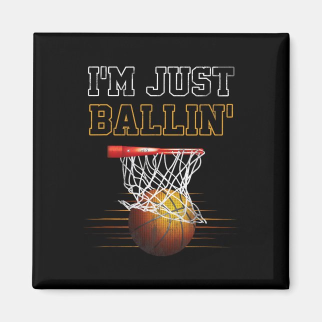 Imán El equipo de entrenadores de baloncesto I'm Just B (Frente)