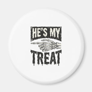 Imán Él es mi regalo Diseño de camiseta de Halloween de