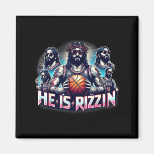 Imán Él es Rizzin Christian Jesús jugando baloncesto Ea