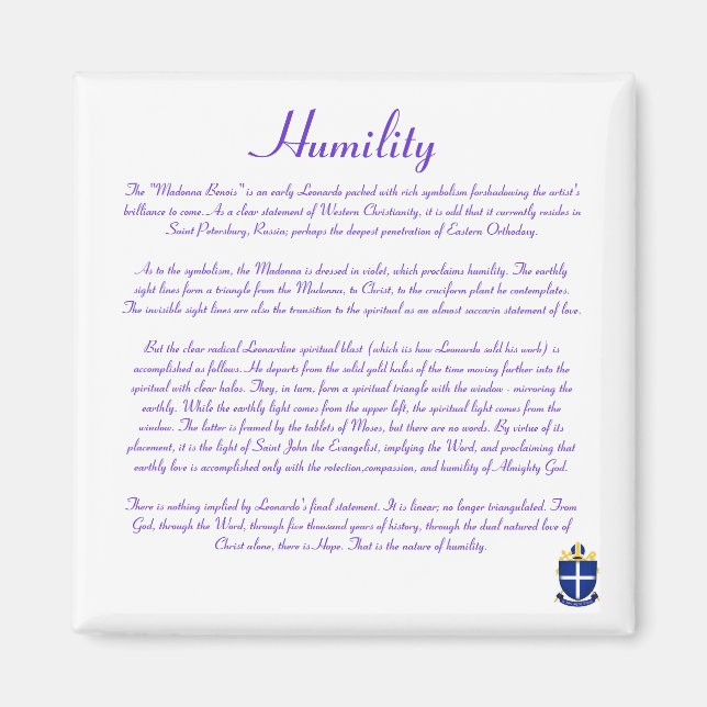 Imán El escudo de armas, la "Madonna Benois" es un ... (Frente)