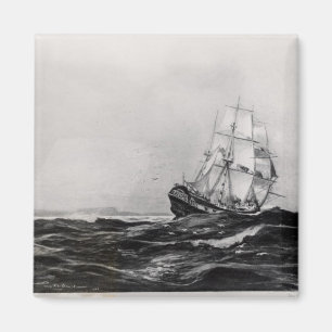 Imán El esfuerzo en Sea, 1900, grabado por Lowy