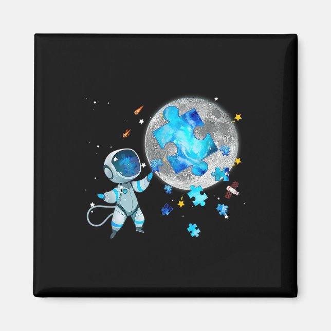 Imán El Espacio De Conciencia Del Autismo Estalla Astro (Frente)