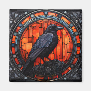 Imán El Espantador Vidrio Manchado Raven