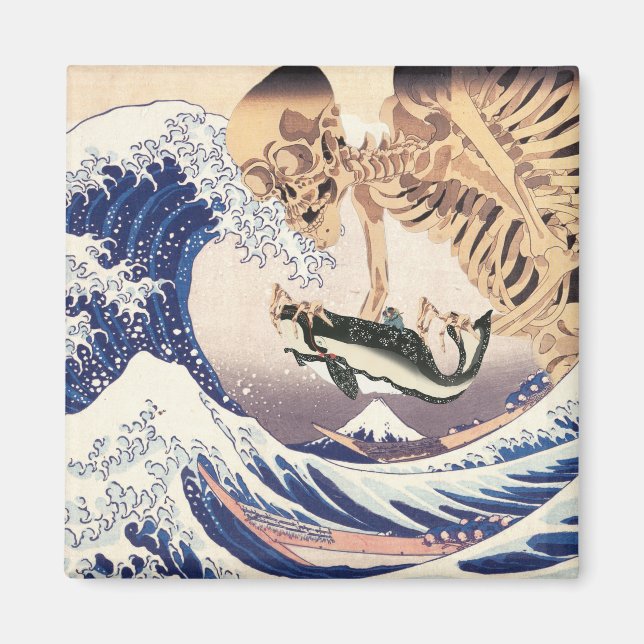 Imán El Espectador de Esqueleto en la Gran Ola (Frente)