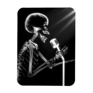 Imán El esqueleto de B&W X-Ray Vision canta en micrófon