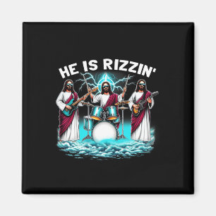 Imán Él está rizzin' Jesús ha rizzen divertido cristian