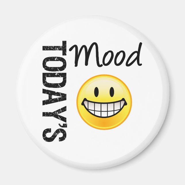 Imán El estado de ánimo de hoy muy feliz emoticono (Frente)