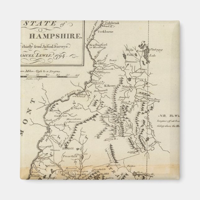 Imán El estado de New Hampshire (Frente)