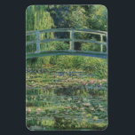 Imán El estanque Water-Lily, la pintura de aceite paisa<br><div class="desc">Claude Monet, 1899, GIverny, Francia aceite sobre lienzos, en su mayoría monocromático paisaje de arte fino, pintura al óleo impresionista que representa un tranquilo estanque tranquilo lleno de nenúfares color rosa pálido y ribetes de lirios verdes, con un puente verde sobre él. Se pueden ver sauces llorosos y otros árboles...</div>