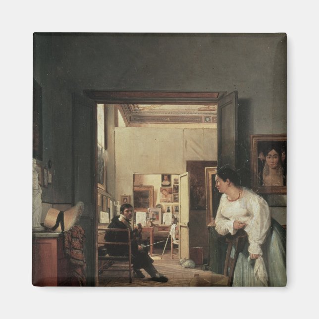 Imán El estudio de Ingres en Roma, 1818 (Frente)