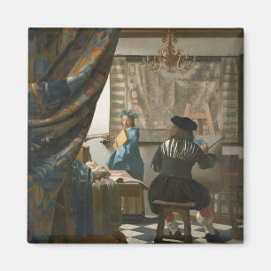 Imán El estudio del artista, c.1665-66 (aceite en lona)