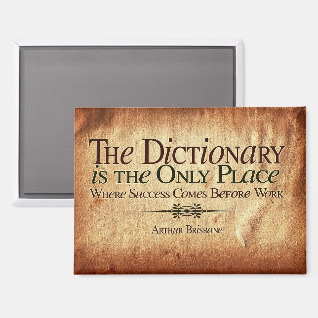 Imán El éxito llega antes del trabajo (Anverso/Reverso)