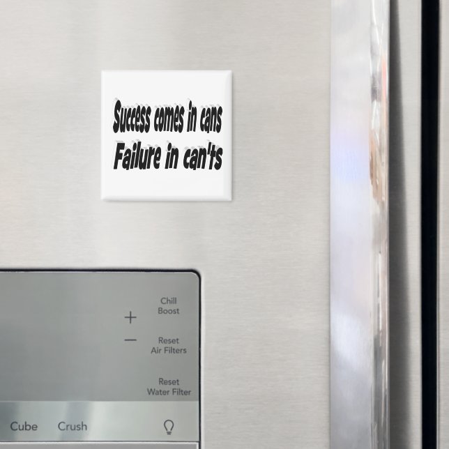 Imán El éxito puede ser una cita motivacional (In situ (nevera))