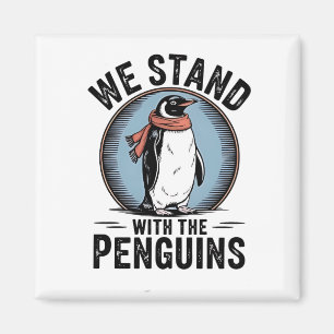 Imán El extraño pingüino resiste la protesta contra los