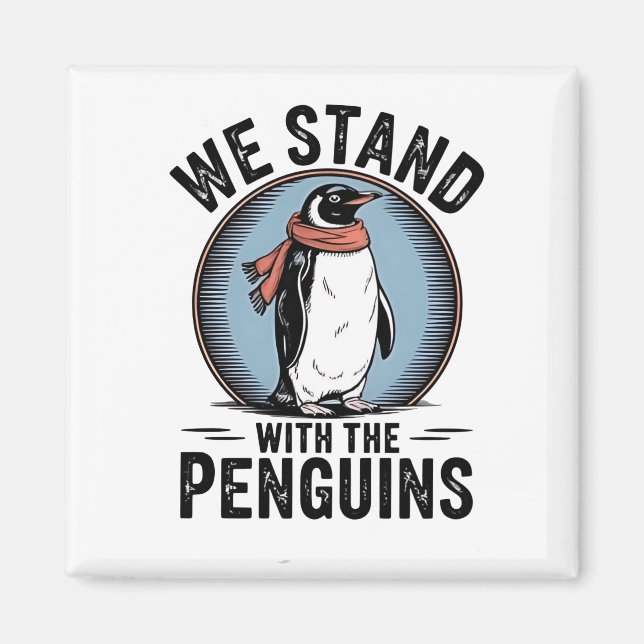 Imán El extraño pingüino resiste la protesta contra los (Frente)