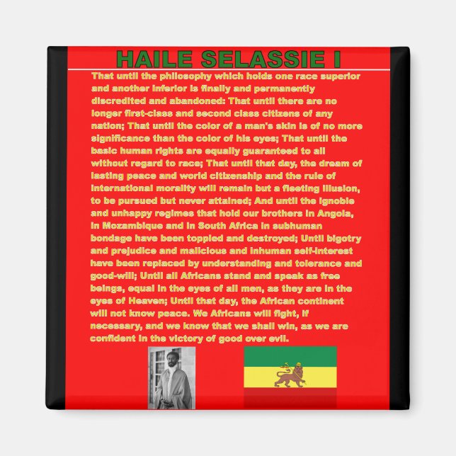 Imán El famoso discurso de Haile Selassie sobre la guer (Frente)