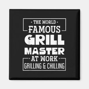Imán El Famoso Maestro Grill En El Trabajo Funny Bbq Ba