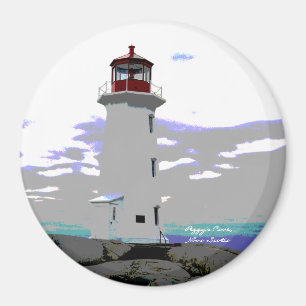 Imán El faro de Peggy's Cove Lighthouse New Scotia neve