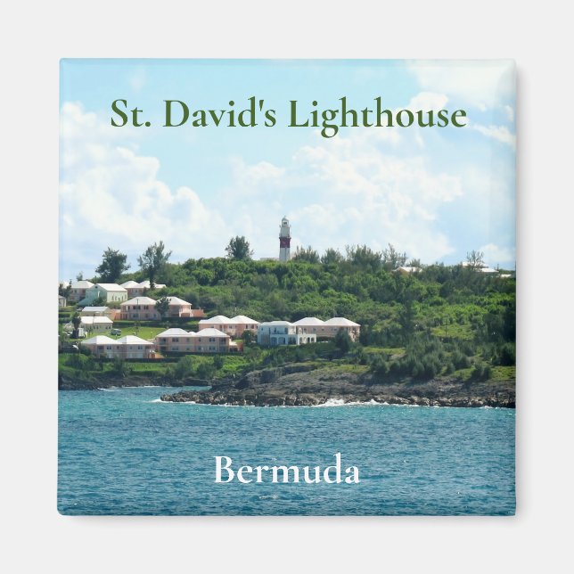 Imán El faro de St. David en Bermuda (Frente)