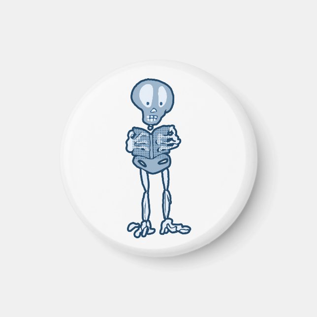 Imán El fascinado esqueleto literario de Ethan con el l (Frente)