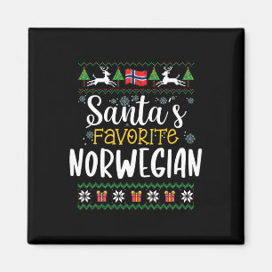 Imán El favorito de Santa noruego - Navidad fea en Noru