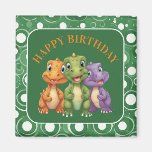Imán El Fiesta de los dinosaurios bebé adorables