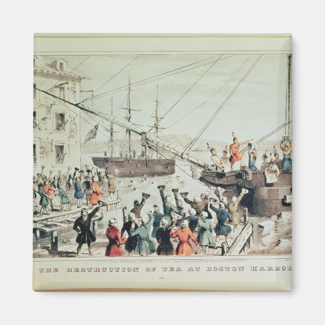 Imán El Fiesta del Té de Boston, 1846 (Frente)