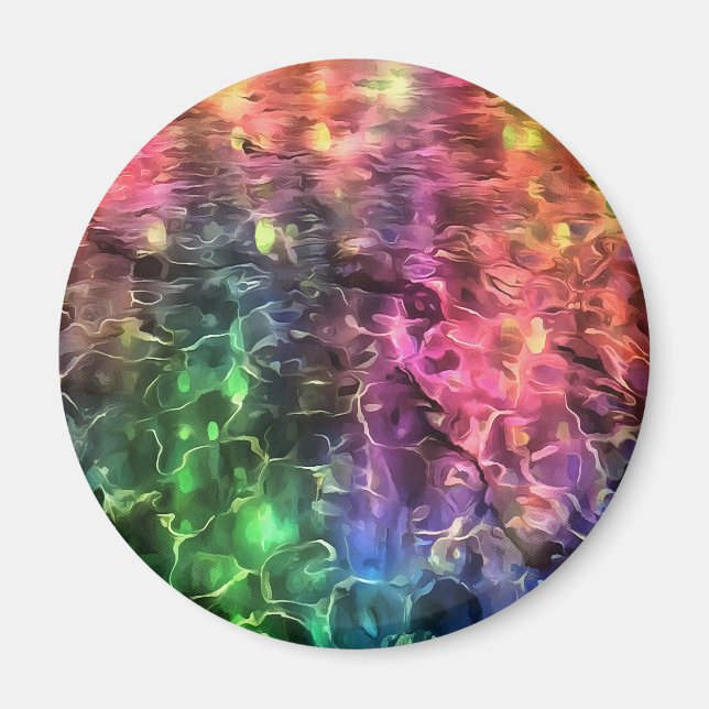 Imán El Fin Del Arte Abstracto Del Arcoiris (Frente)
