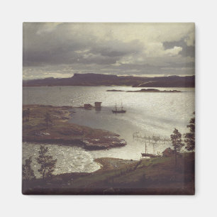 Imán El fiordo de Sandvik de Hans Gude