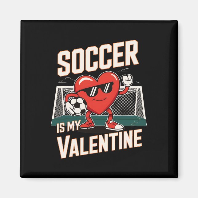 Imán El Fútbol Gracioso Es Mi Pose De San Valentín (Frente)