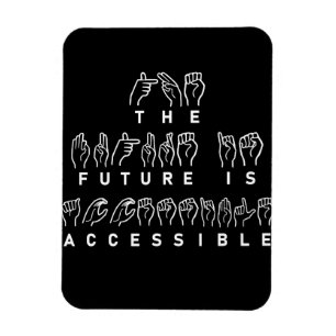 Imán El futuro es lenguaje de Rótulo ASL accesible