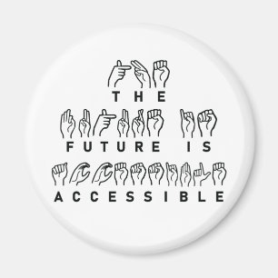Imán El futuro es lenguaje de Rótulo ASL accesible