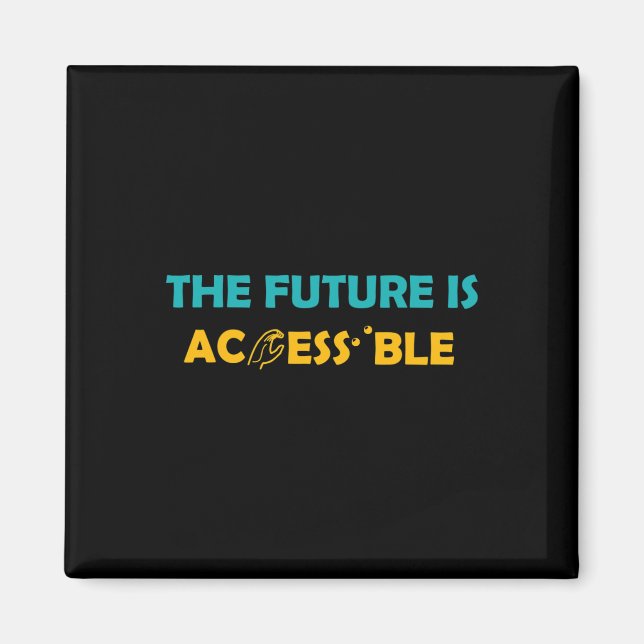 Imán El futuro es lenguaje de Rótulo Braille-Estadounid (Frente)