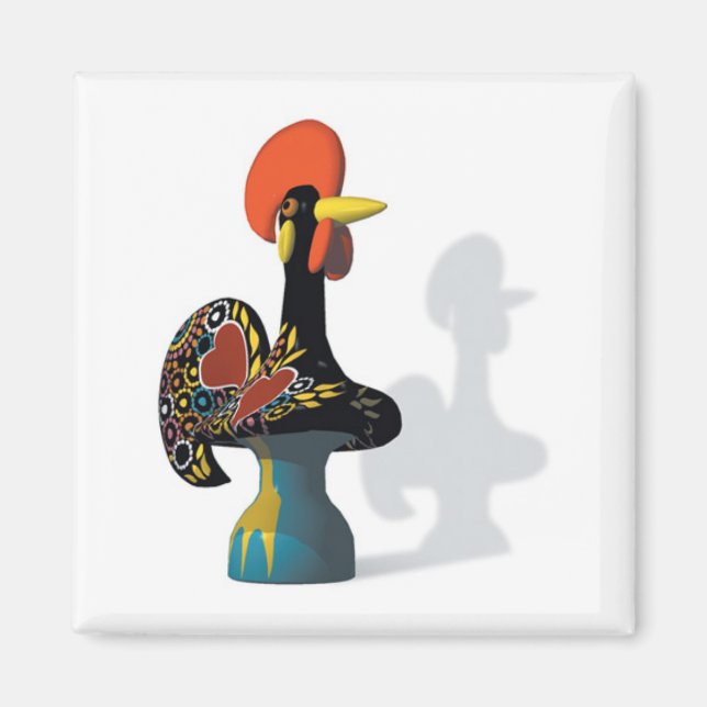 Imán El gallo de Barcelos Magnet (Frente)