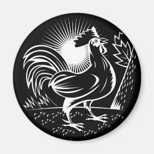 Imán El gallo de la atención