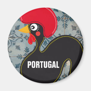 Imán El gallo de Portugal y de mosaicos portugueses