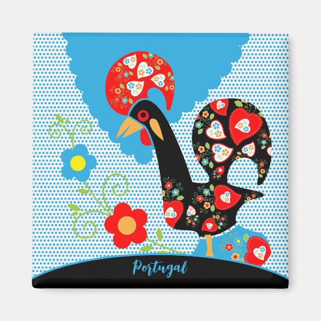 Imán El gallo portugués de Barcelos (Frente)