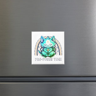 Imán El gato amante del yoga del yoga del yogi pro purr